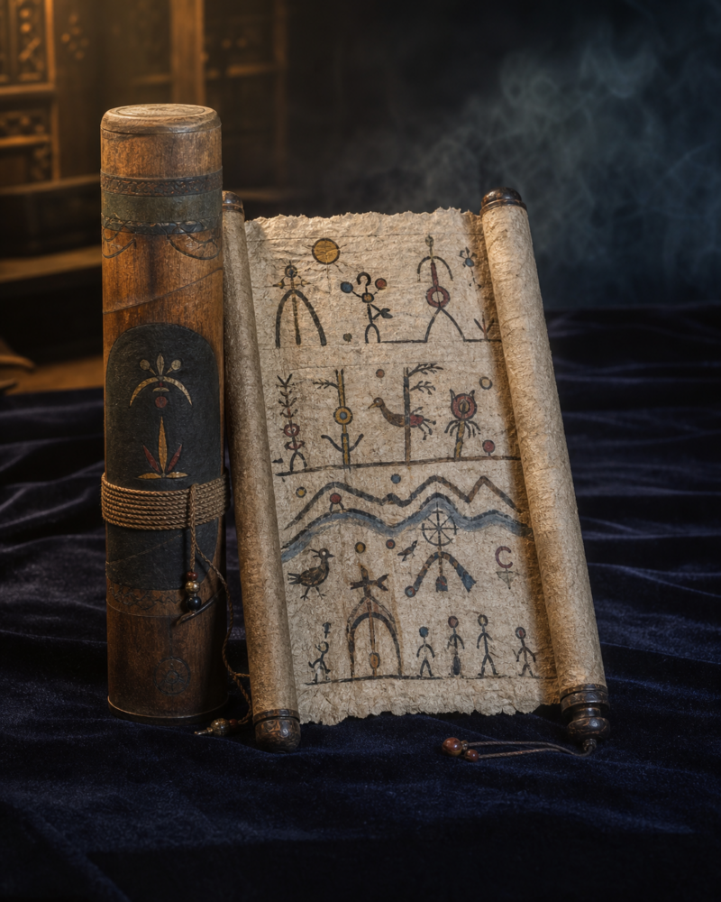 Naxi Dongba "Spirit Road" Scroll, hero view